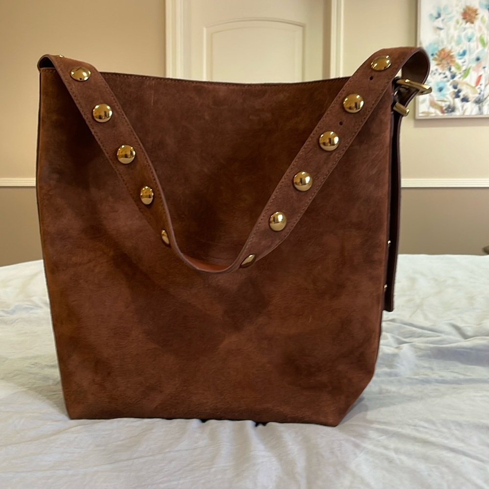 NWT Madewell brown suede purse